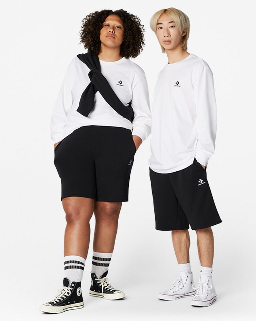 Men's Converse Go-To Embroidered Star Chevron Standard Fit T-Shirts White | AU E6394U